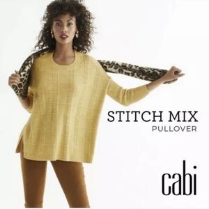 Cabi Stitch Mix pullover oversized golden yellow sweater size small